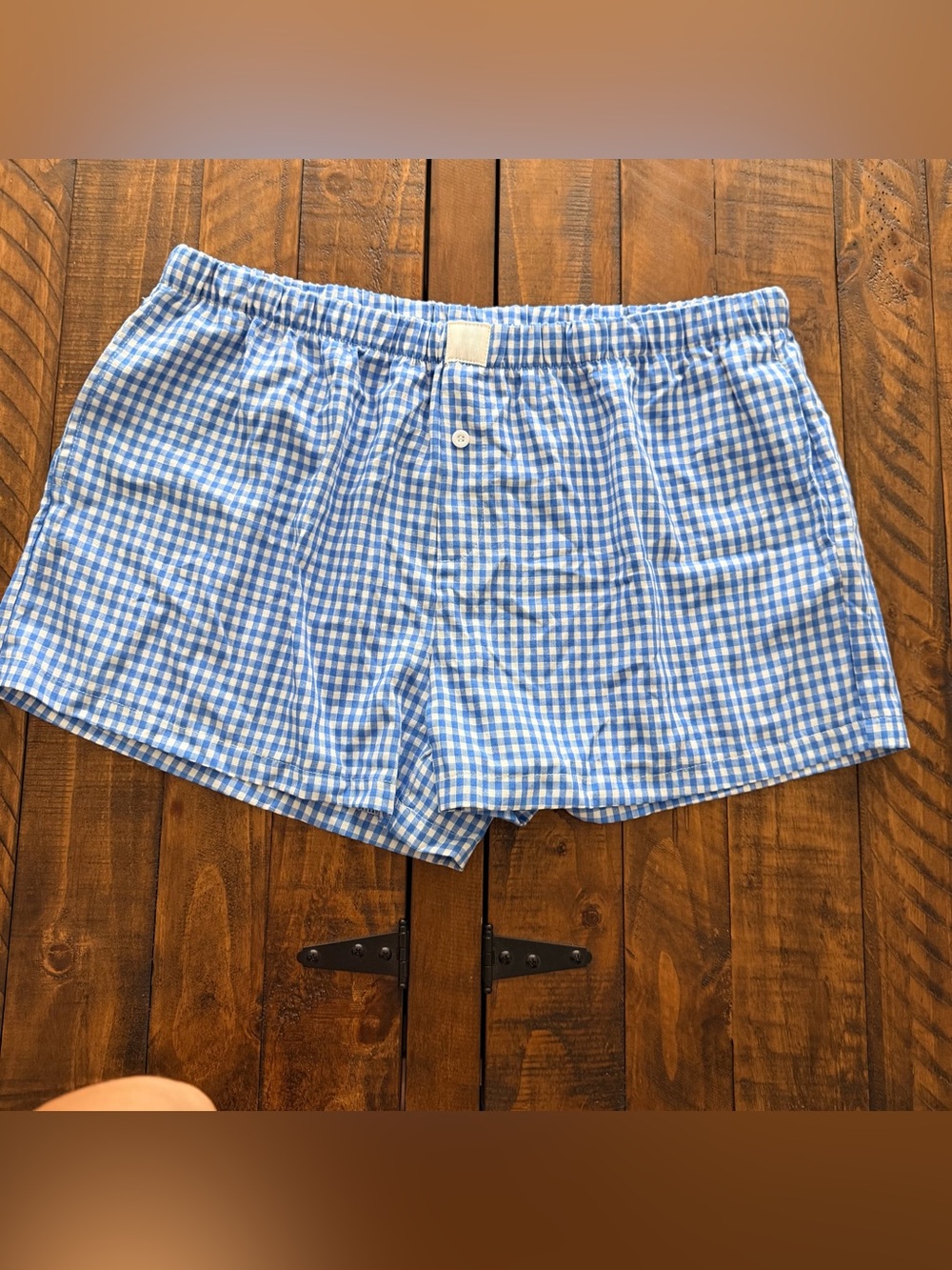 Classic Women’s Blue Gingham Cotton Boxers